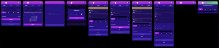 Sportsbook bet-slip UI-kit component states