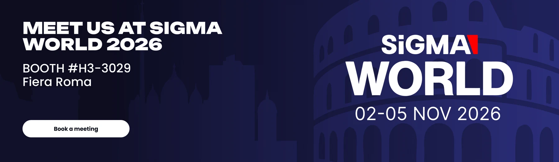 Meet ClefDev at SiGMA World 2026 — Fiera Roma, Rome, 2–5 November. Book a meeting.