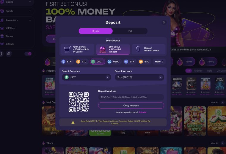 Crypto cashier with multi-chain deposit