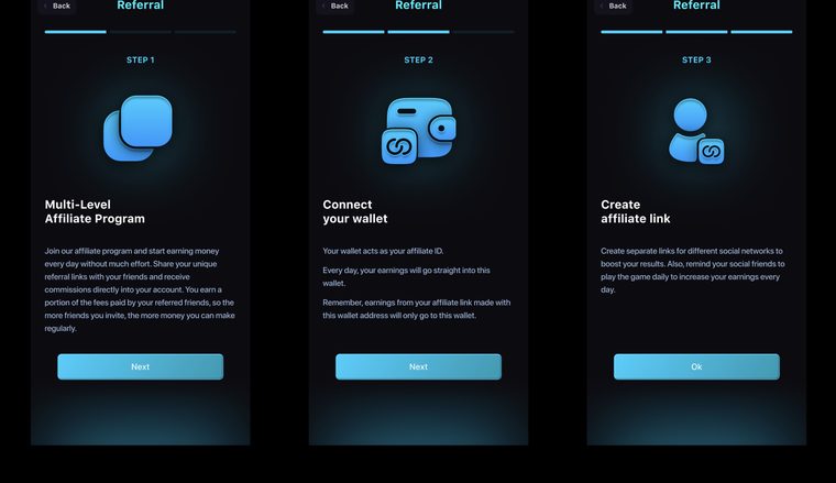 Web3 referral onboarding steps